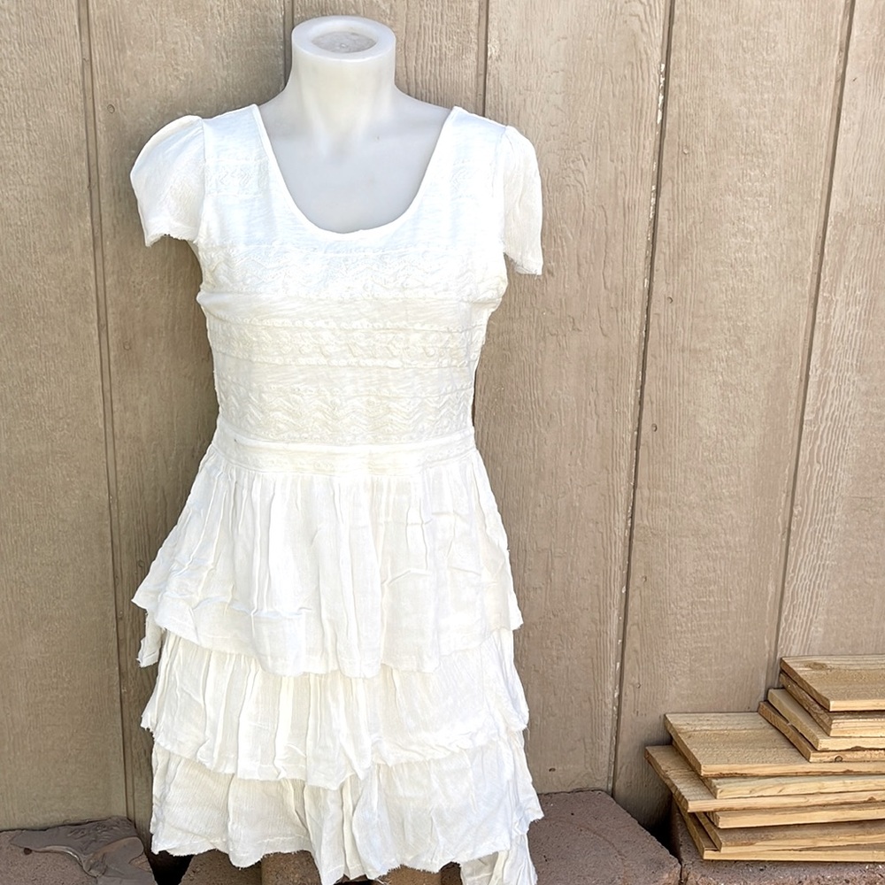 Free People Layered Ivory Dress S